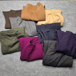 Vintage Talbots Wool Pants Lot (9 Pairs) 16W Multi Color Bundle Upcycle Fair